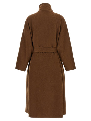 Alberto Biani Brown Wool Coat