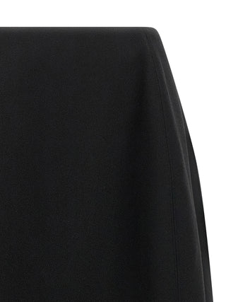 Jil Sander Black Virgin Wool Midi Skirt
