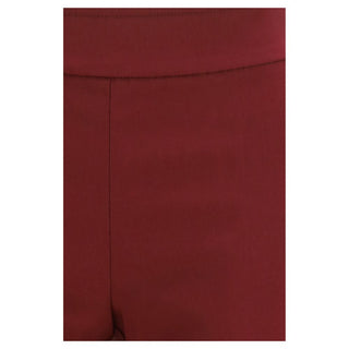 Avenue Montaigne Bordeaux Viscose Casual Pants