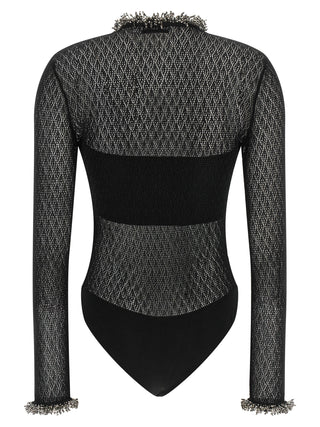 Self-Portrait Black Viscose Tank Tops