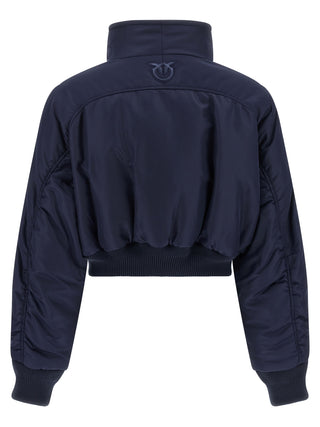 PINKO Blue Polyamide Bomber