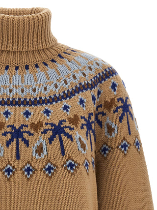 Alanui Beige Virgin Wool Cardigan