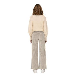 Only Beige Cotton Cropped Pants