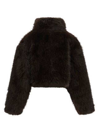 ROTATE BIRGER CHRISTENSEN Brown Polyester Coat