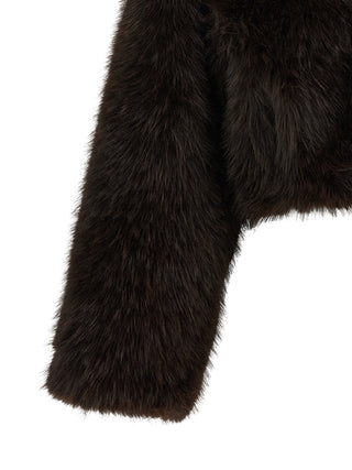 ROTATE BIRGER CHRISTENSEN Brown Polyester Coat