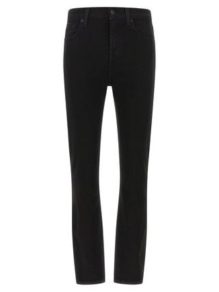 7 For All Mankind Black Cotton Skinny Jeans