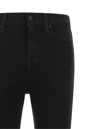 7 For All Mankind Black Cotton Skinny Jeans