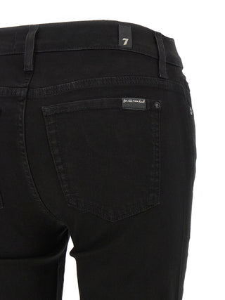 7 For All Mankind Black Cotton Skinny Jeans