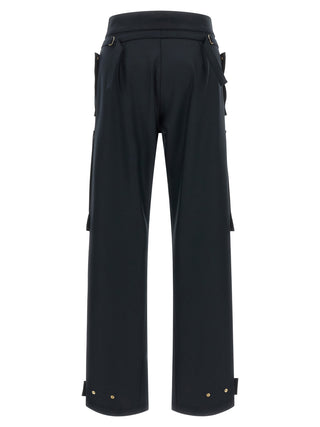 Darkpark Blue Polyester Cargo Pants