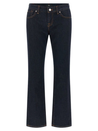 7 For All Mankind Blue Cotton Bootcut Jeans