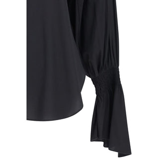 Ella Black Silk Blouse