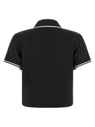 Amiri Black Polyester Polo Shirt