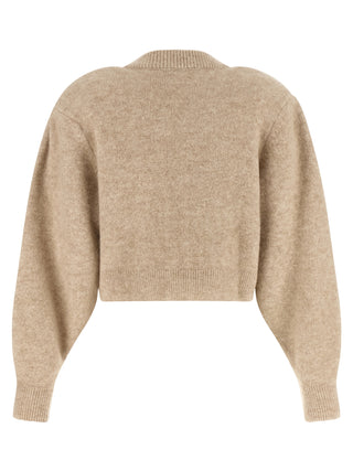 ROTATE BIRGER CHRISTENSEN Beige Wool Cardigan