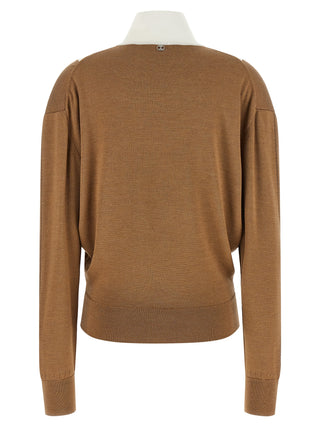 Paco Rabanne Beige Virgin Wool Cardigan