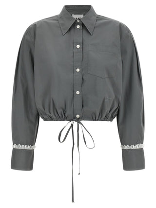 Ganni Gray Cotton Blouse