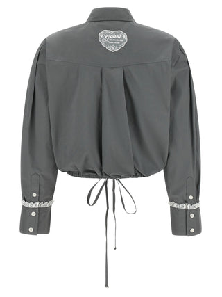 Ganni Gray Cotton Blouse