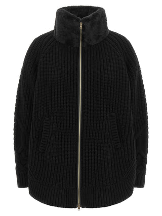 Herno Black Wool Cardigan