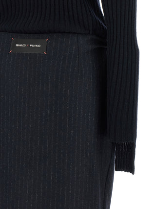 PINKO Blue Polyester Midi Dress