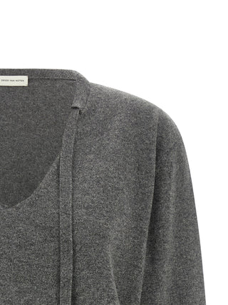 Dries Van Noten Gray Cashmere Cardigan