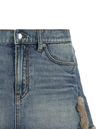 DENIM X ALEXANDER WANG Blue Cotton Long Skirt