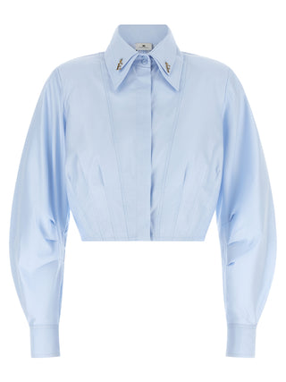 Elisabetta Franchi Blue Cotton Blouse