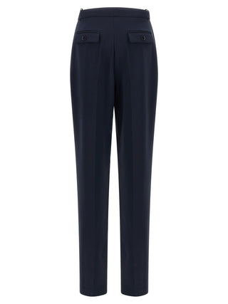 Elisabetta Franchi Blue Polyester Dress Pants
