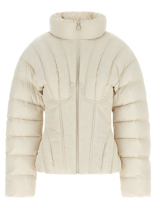 Elisabetta Franchi White Polyester Full-Length Jacket