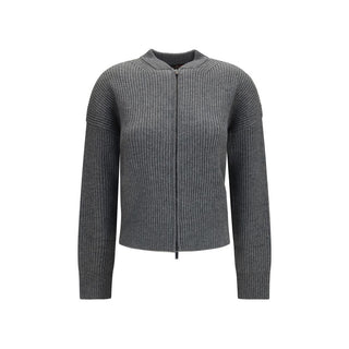 Max Mara Gray Wool Oves Aries Cardigan