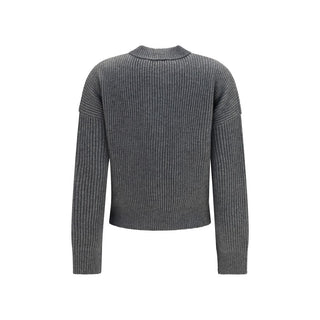 Max Mara Gray Wool Oves Aries Cardigan