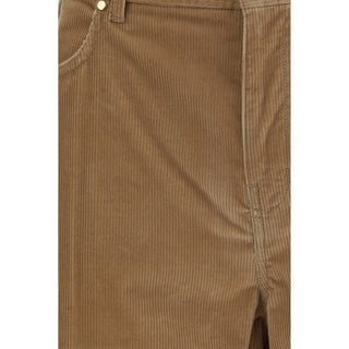 Max Mara Brown Cotton Casual Pants