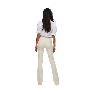 Only Cream Cotton Bootcut Jeans