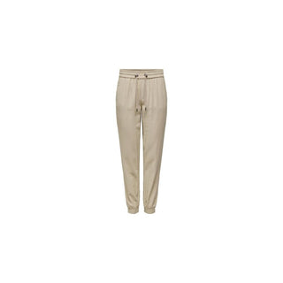 Only Beige Viscose Casual Pants