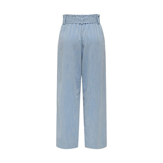 Only Blue Viscose Casual Pants