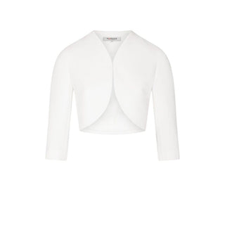 Morgan De Toi White Polyester Sleeveless Jacket