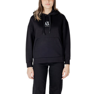 Armani Exchange Black Cotton Hoodie