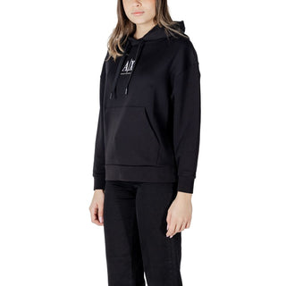 Armani Exchange Black Cotton Hoodie