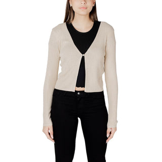 Morgan De Toi Gold Viscose Sleeveless Jacket