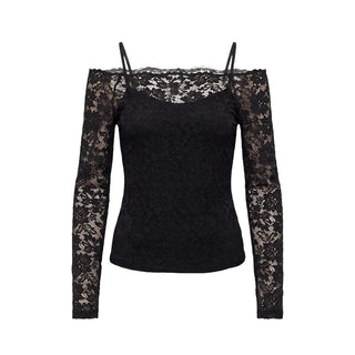 Morgan De Toi Black Polyamide Long Sleeve T-Shirt