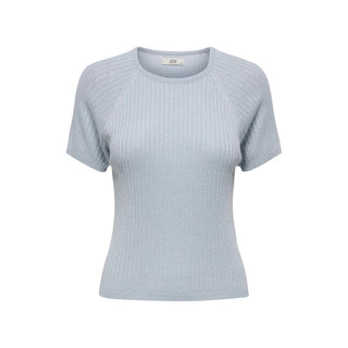 Jacqueline De Yong Blue Viscose T-Shirt