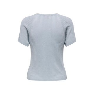 Jacqueline De Yong Blue Viscose T-Shirt