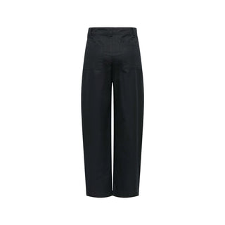 Jacqueline De Yong Black Cotton Casual Pants