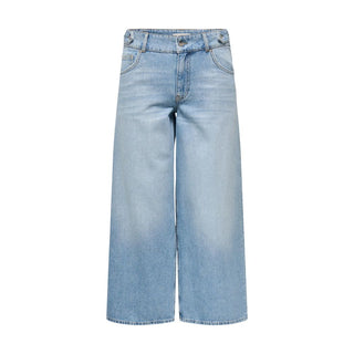 Only Light Blue Cotton Mom Jeans