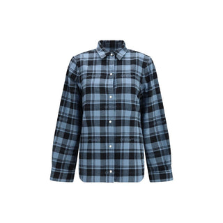 Off-White Blue Cotton Pattern Shirt