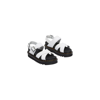 Dr. Martens White Leather Strap-On Sandals