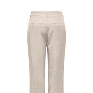 Only Beige Viscose Casual Pants