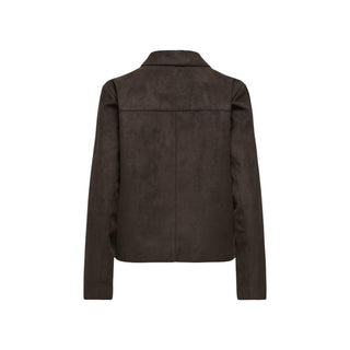 Jacqueline De Yong Brown Polyester Full-Length Jacket