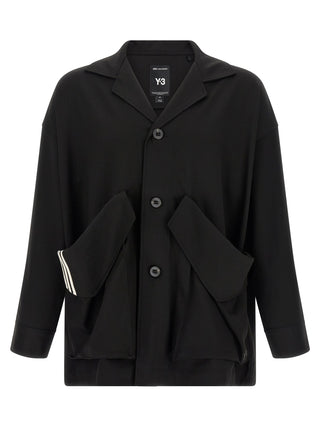 Y-3 Black Wool Blazer