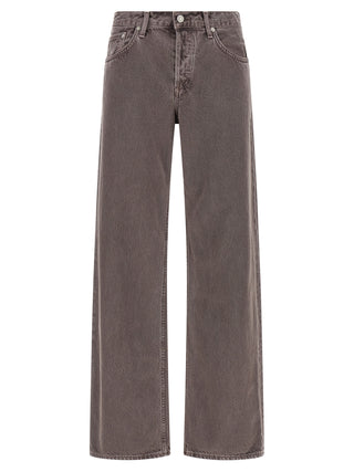 Agolde Purple Cotton Relaxed Fit Jeans