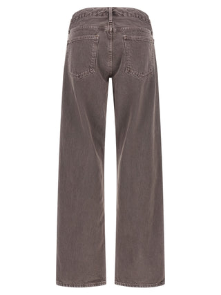 Agolde Purple Cotton Relaxed Fit Jeans