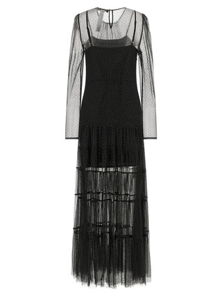 Twinset Black Polyamide Long Dress